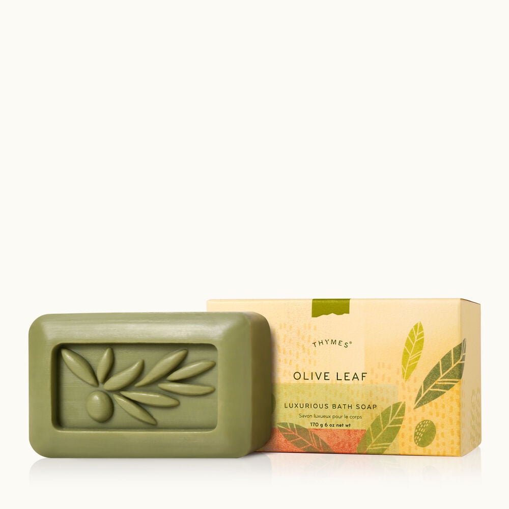 Thymes Olive Leaf Bar Soap with Moisturizing Bar Soap Formula image number 0